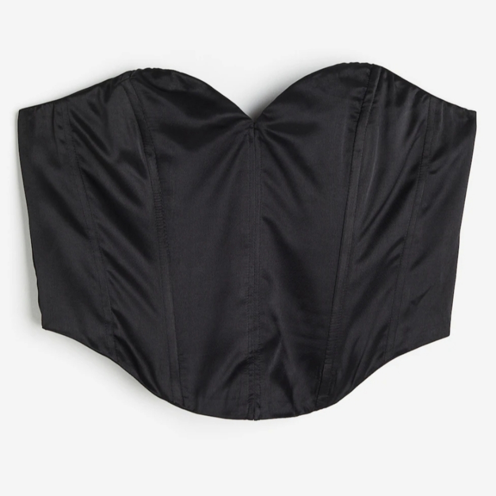 H&M Divided Women's S Black Corset Top